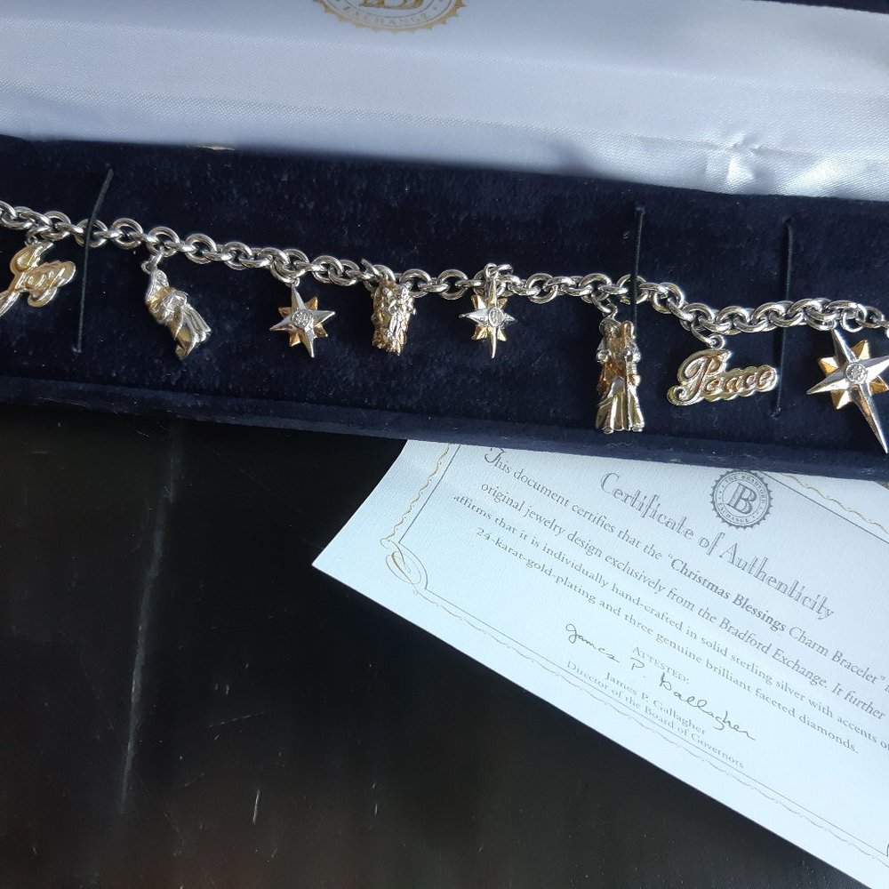 Bradford Exchange Christmas Charm Bracelet